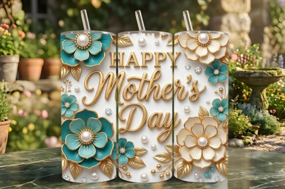 3D Elegant Floral Happy Mother s Day