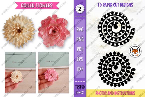 3D Flower Paper Cut, Rolled Flower SVG: A Practical Evaluation for Crafters and Designers