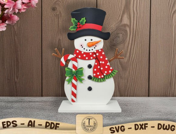 3D Layered Snowman Laser Cut File