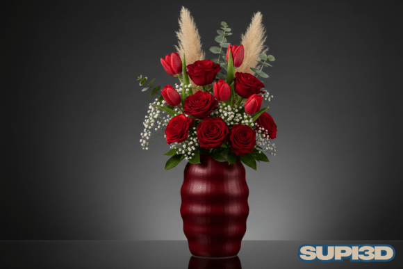 3D Luxury Vase 043: Integrating Digital Design into Physical Home Décor Workflows