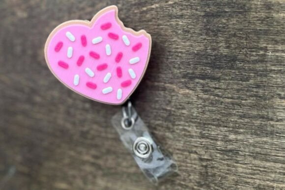 3D Valentine Heart Cookie Badge Reel STL