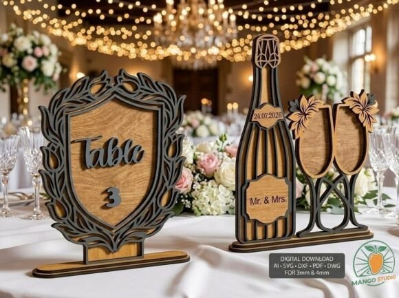 3D Wedding Table Numbers Stand SVG: A Professional Review of Laser-Cut Event Decor