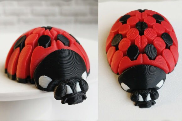 Articulated Ladybug – 3D Flexi Toy 🐞