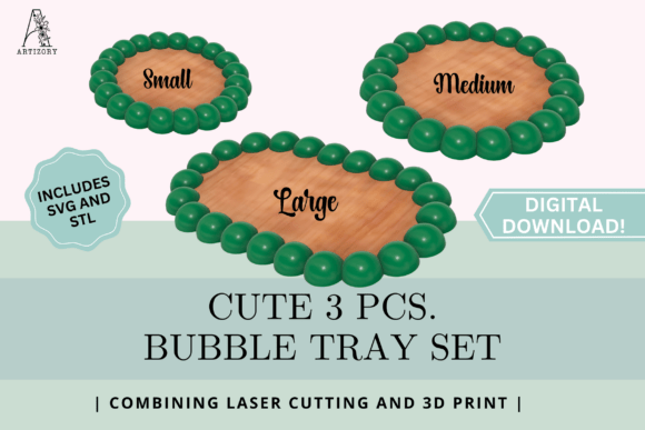 Bubble Tray Set – 3D Print SVG