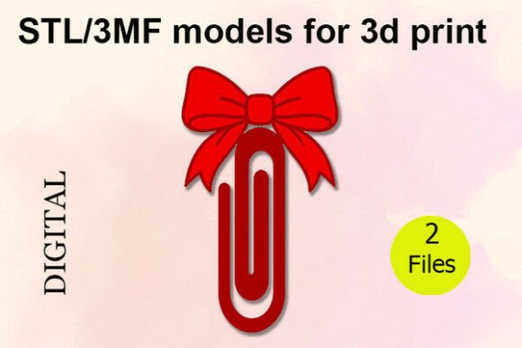 Paper Clips, Bow STL 3MF Files, 3D Print