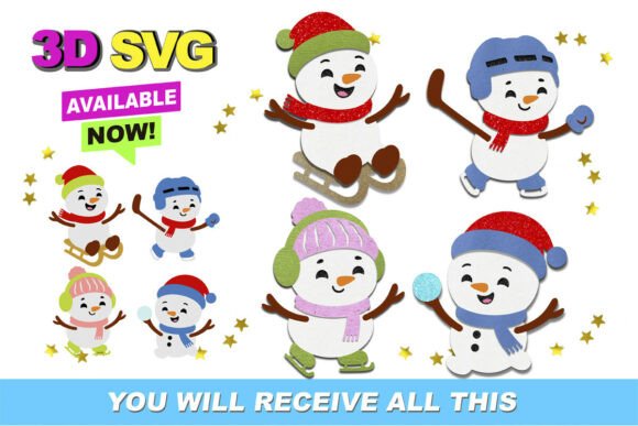 Snowman 3D SVG: Elevate Your Winter Crafts
