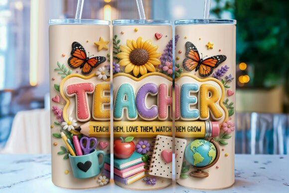 The Strategic Value of 3D Inflated Teacher Tumbler Wrap PNG in Modern Sublimation Businesses
