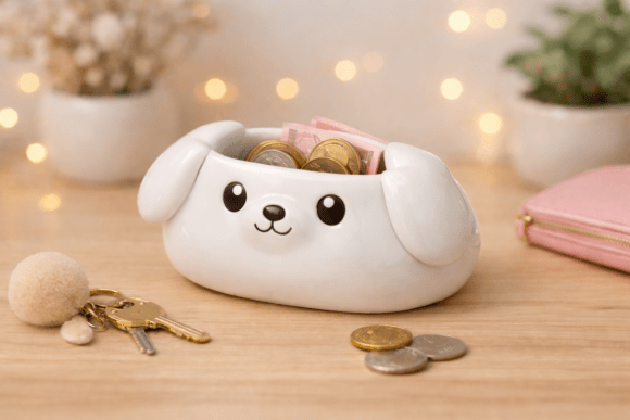 Transform Your Workspace with the Dog Desk Organizer Container STL 3D Model for Easy 3D Printing